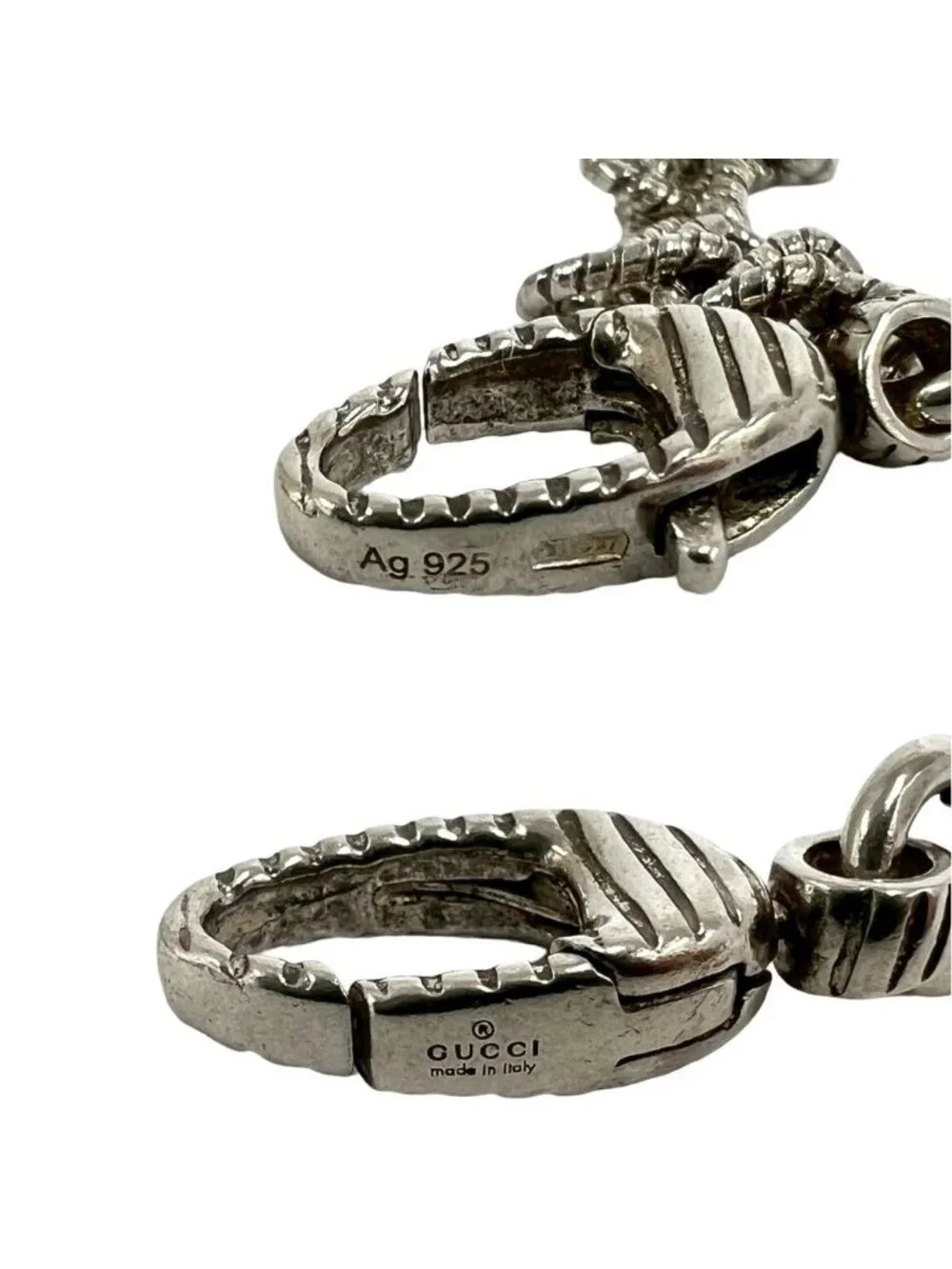 Gucci Vintage 925 Sterling Silver Chain Pendant Choker